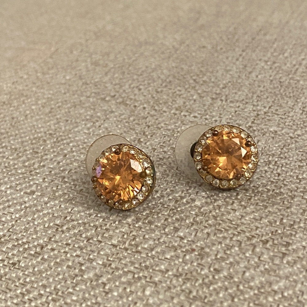 Amber/gold earrings